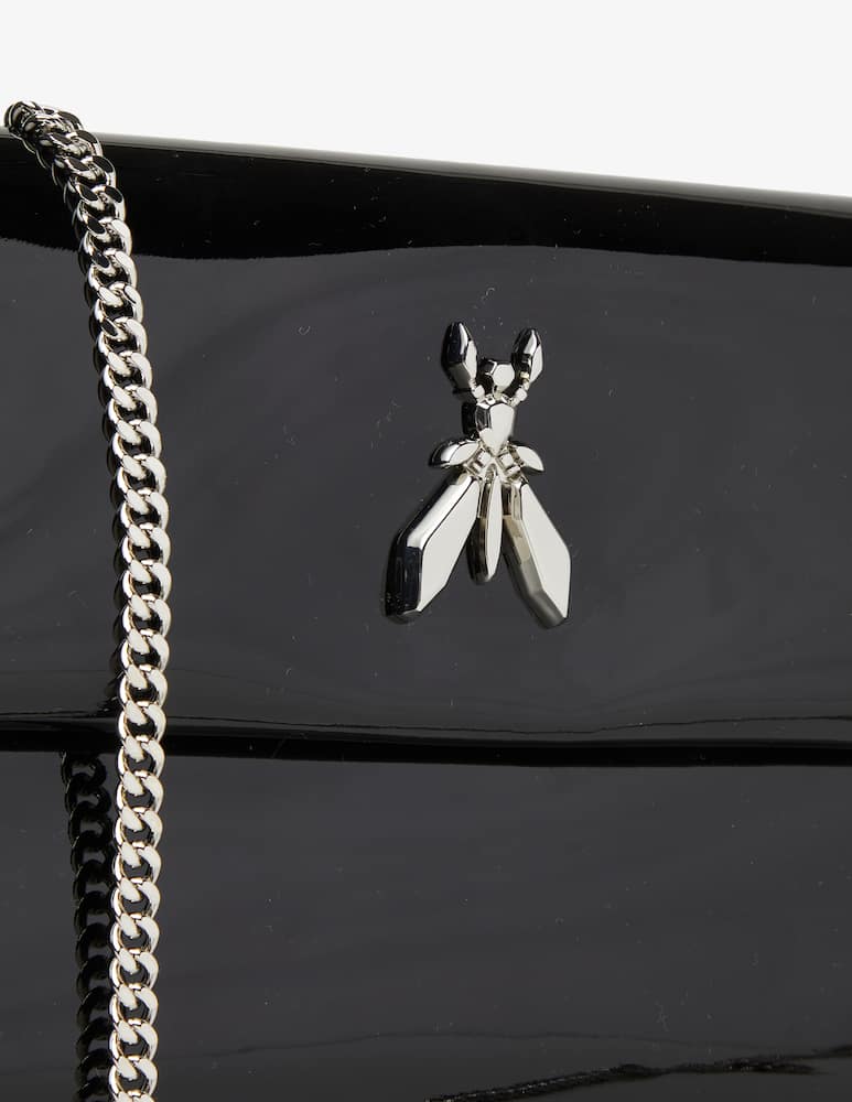 rinascente Patrizia Pepe Fly clutch chain flap bag