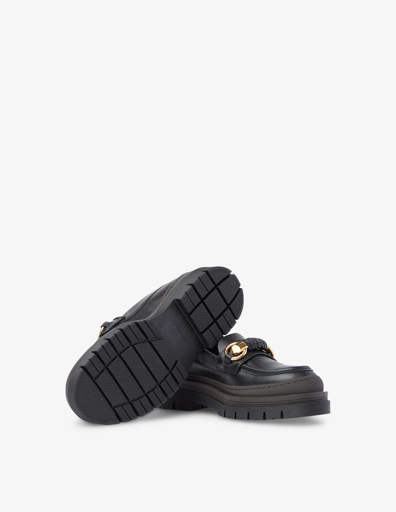 rinascente See By Chloé Lylia loafer with chain - Black