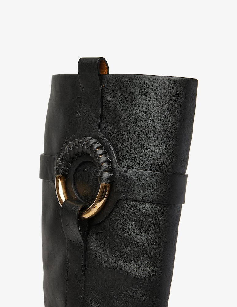 rinascente See By Chloé Hana knee-high boot ring - Black