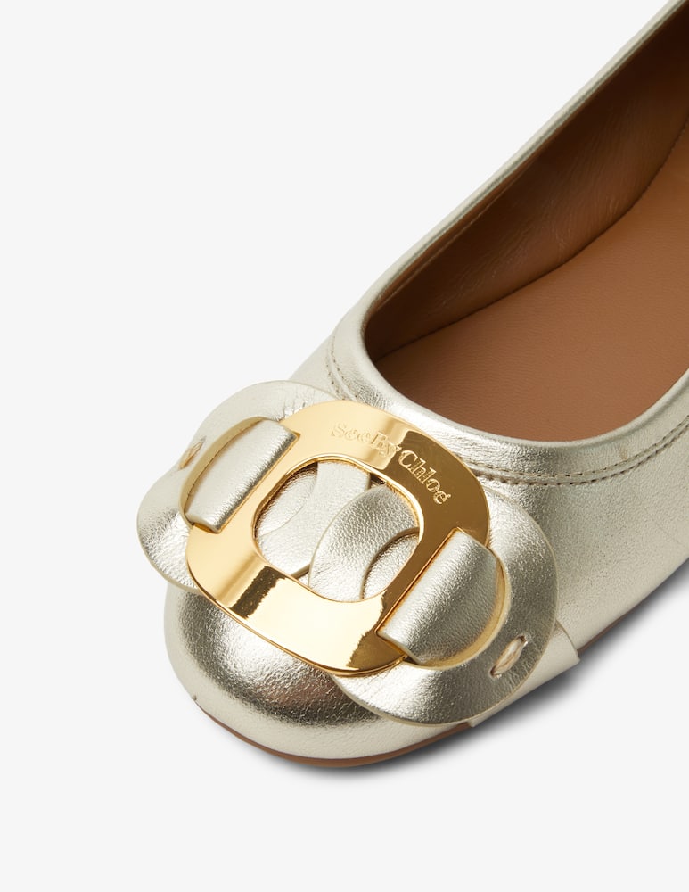 rinascente See By Chloé Ballerina in pelle con logo Chany