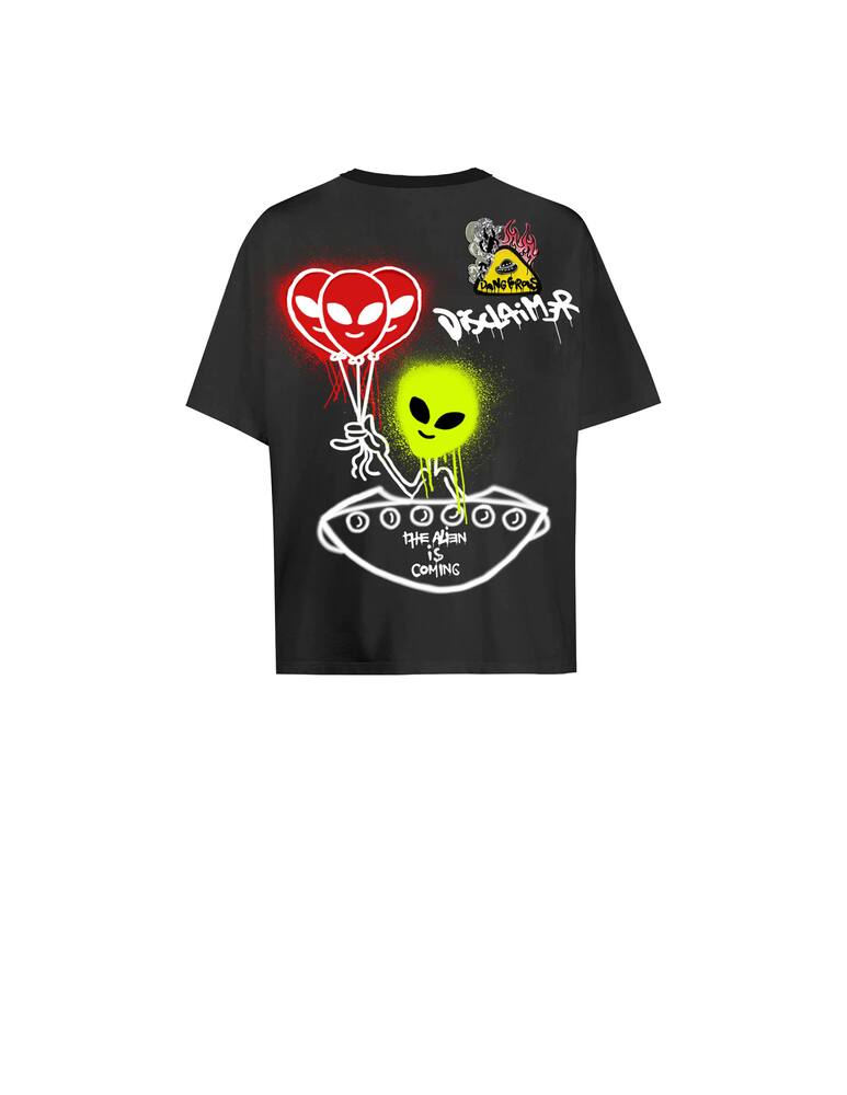 rinascente Disclaimer T-shirt con stampa alieno sul retro