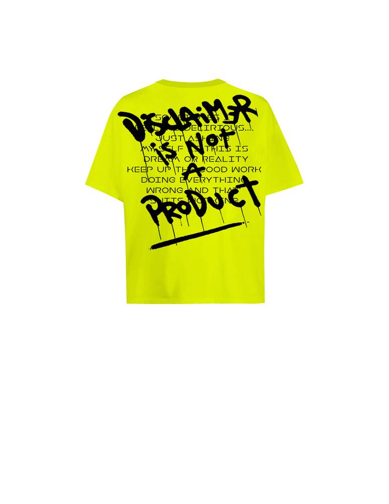 rinascente Disclaimer T-shirt con grafica "is not a product" sul retro
