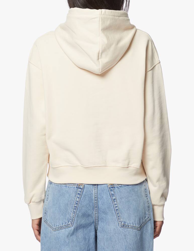 rinascente Disclaimer Felpa crop con cappuccio in cotone