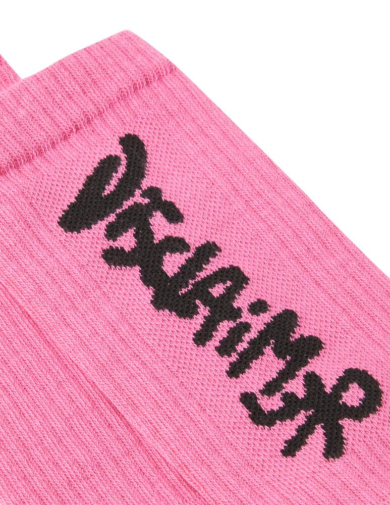 rinascente Disclaimer Unisex socks fuxia with logo