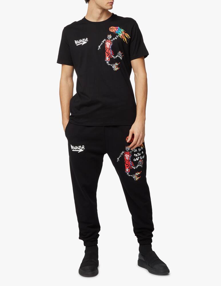 rinascente Disclaimer Skeleton basket back t-shirt - black