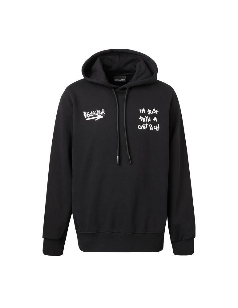 rinascente Disclaimer Felpa con cappuccio skeleton basket back - nero