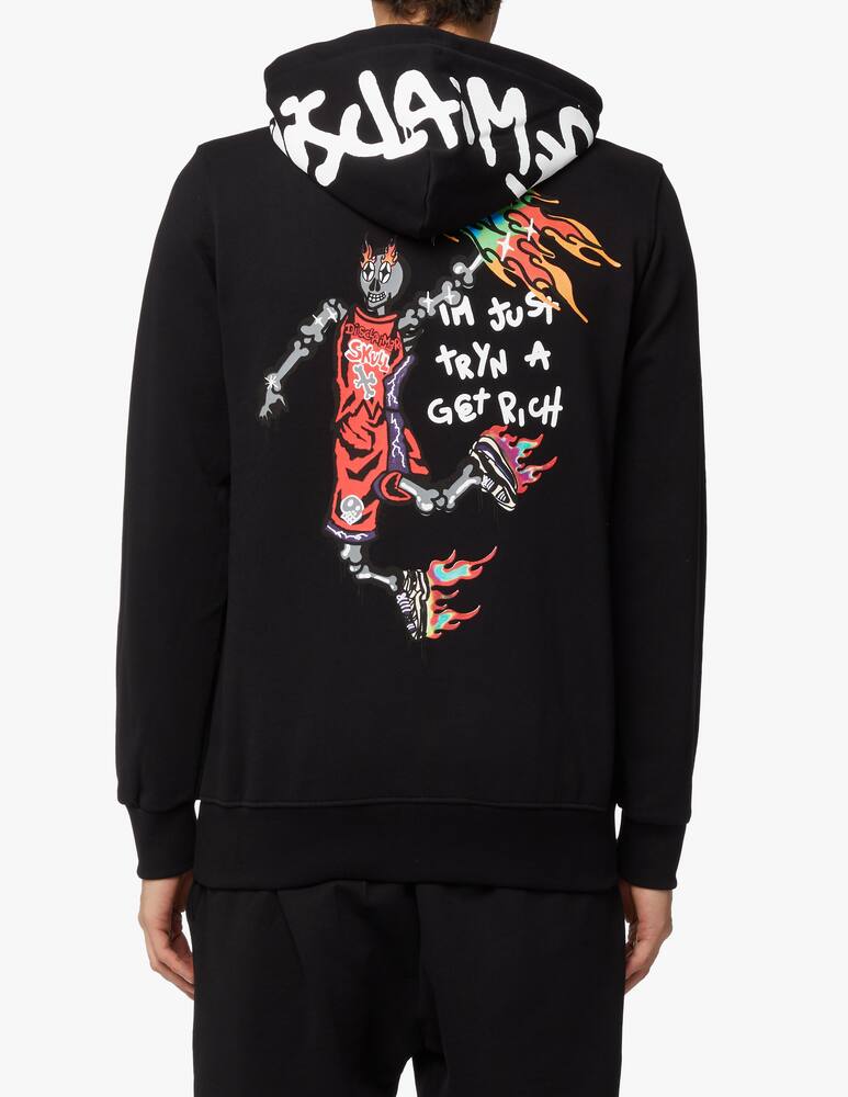 rinascente Disclaimer Felpa con cappuccio skeleton basket back - nero