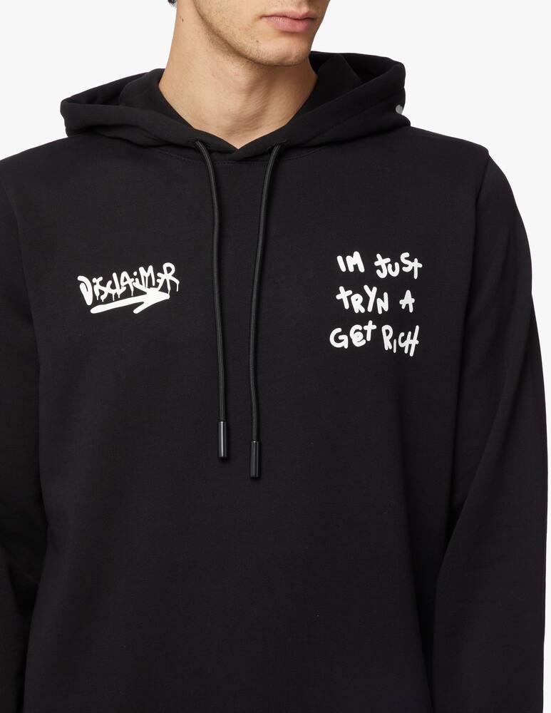 rinascente Disclaimer Felpa con cappuccio skeleton basket back - nero