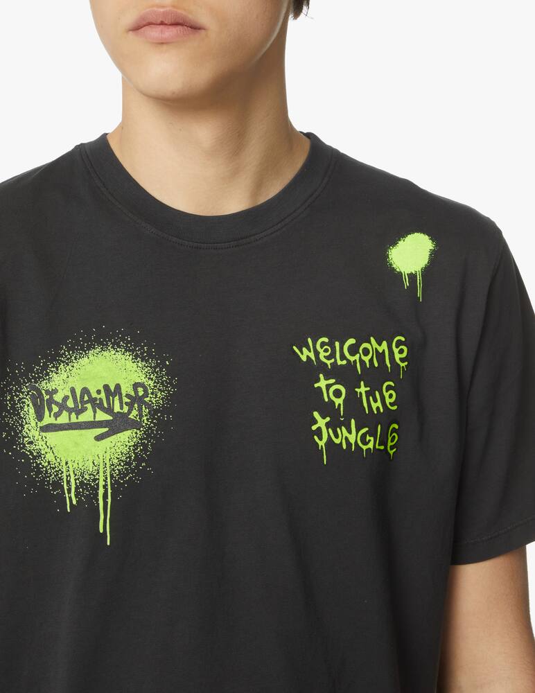 rinascente Disclaimer Back jungle t-shirt - black