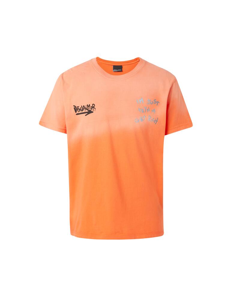 rinascente Disclaimer Maglietta girocollo just trying - arancione