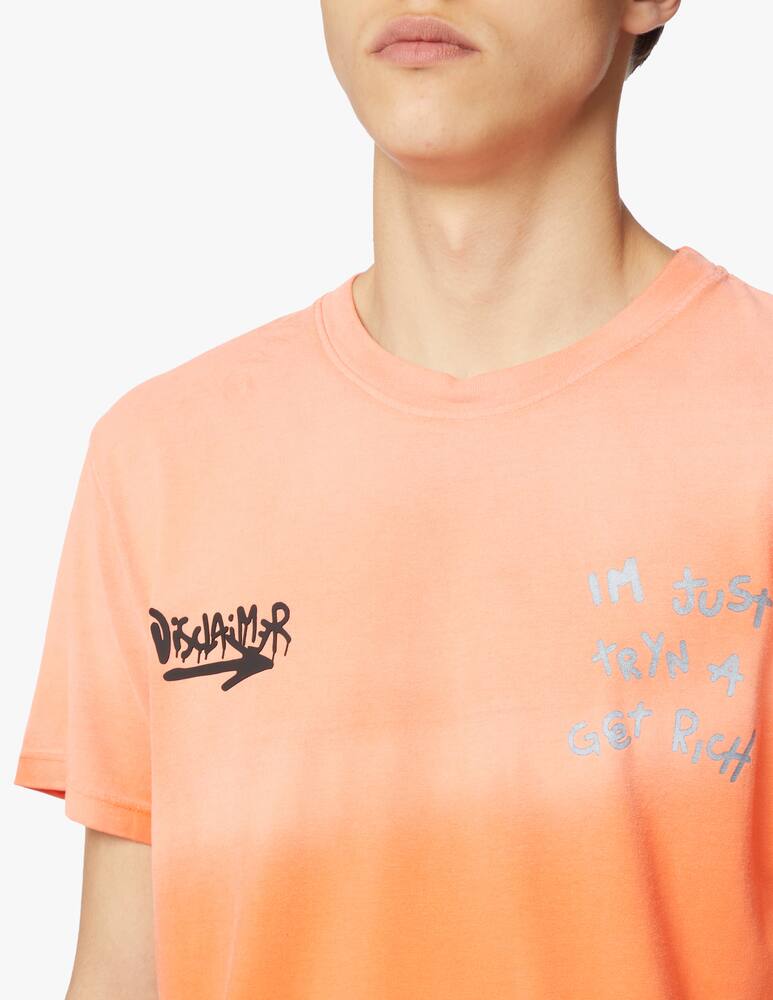 rinascente Disclaimer Maglietta girocollo just trying - arancione