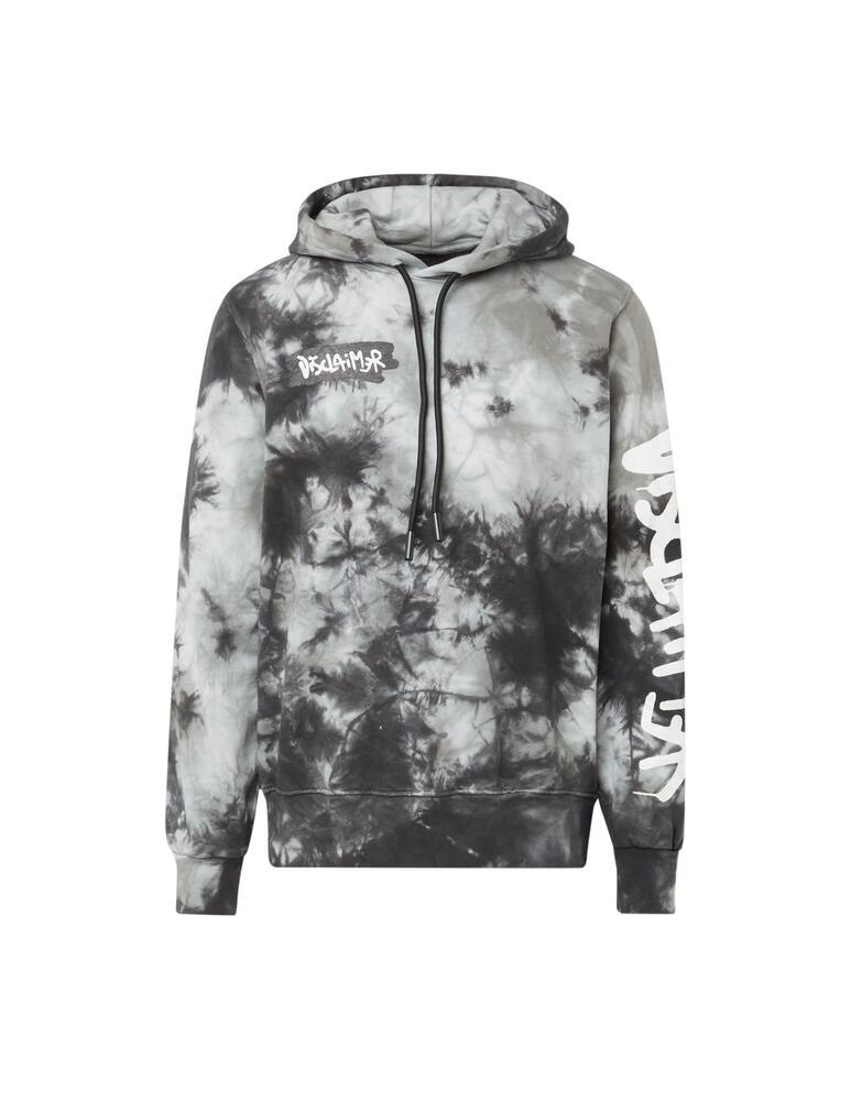 rinascente Disclaimer Tie dye jungle hoodie - black
