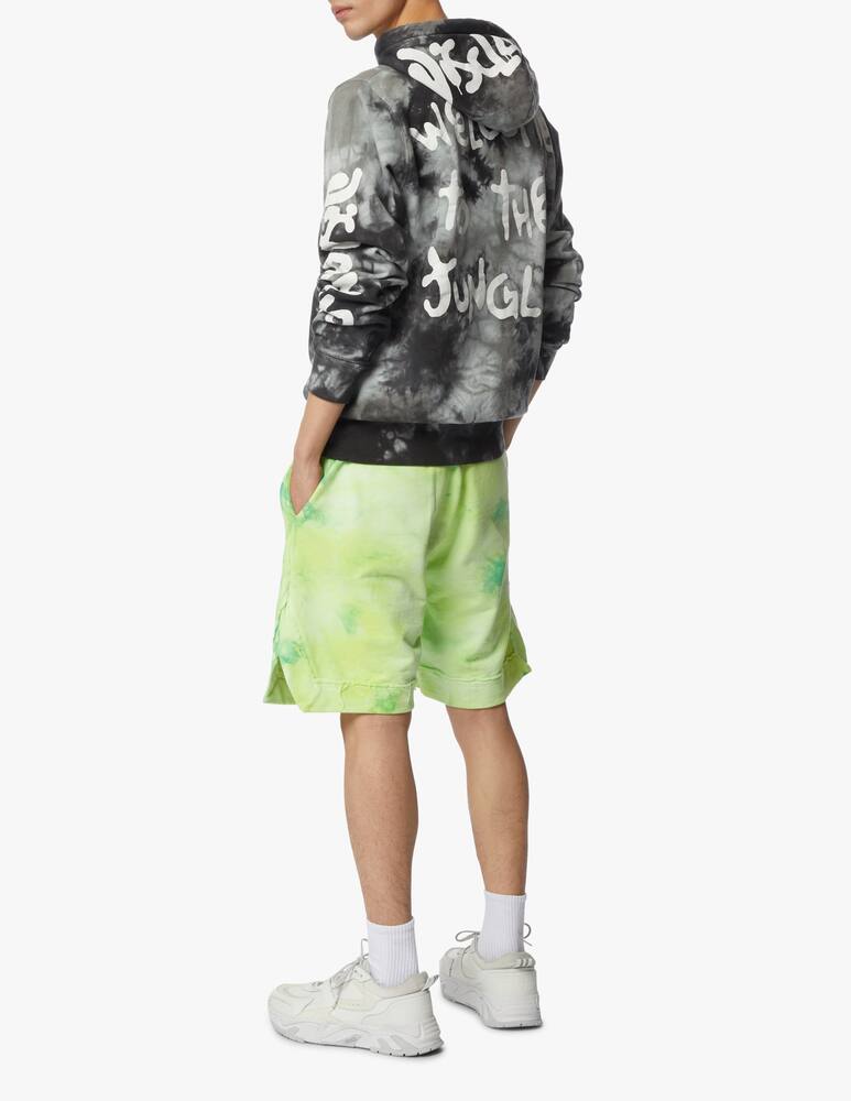 rinascente Disclaimer Tie dye jungle hoodie - black