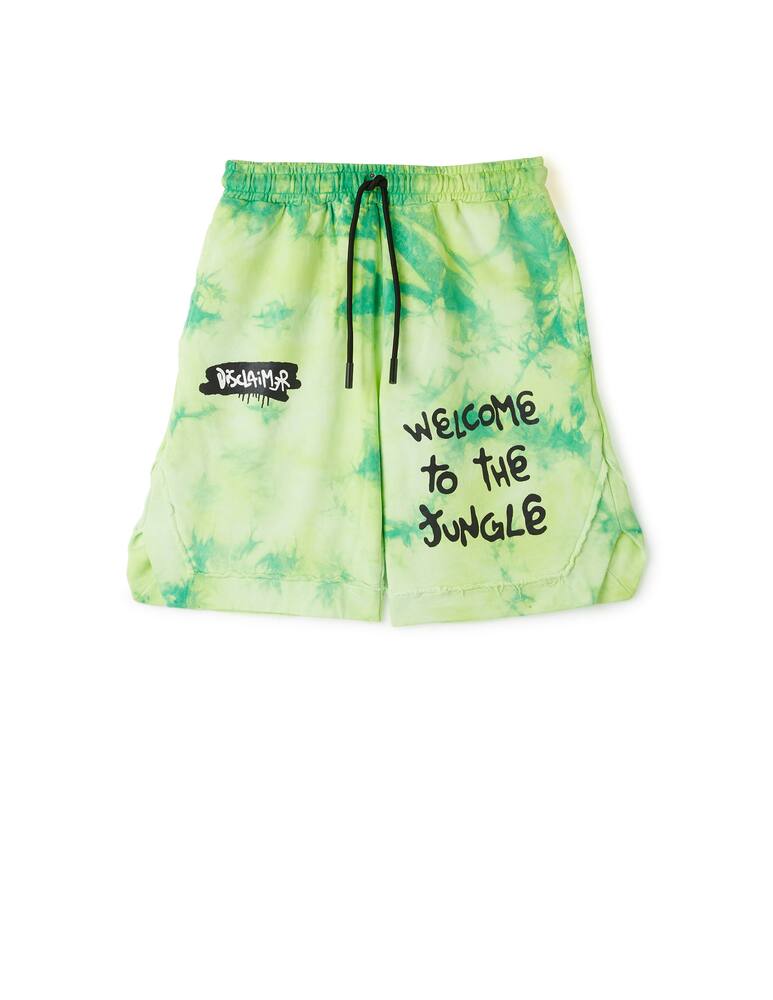 rinascente Disclaimer Pantaloni corti felpa tie dye jungle - verde