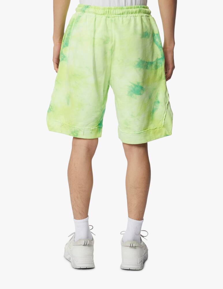 rinascente Disclaimer Pantaloni corti felpa tie dye jungle - verde