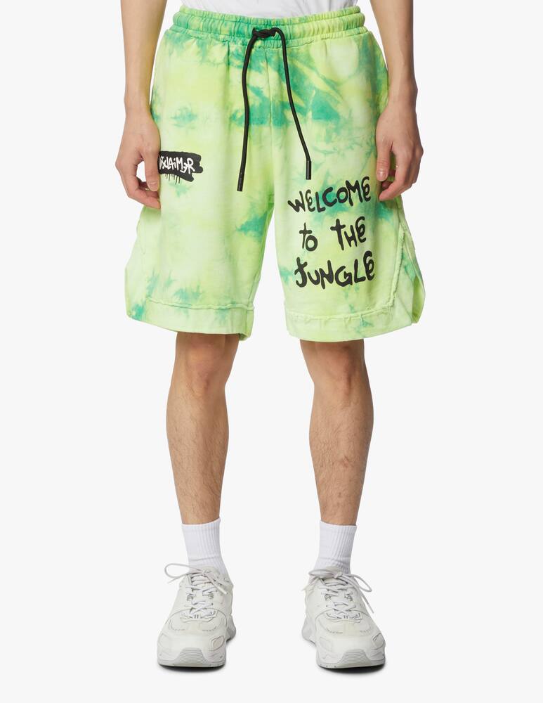 rinascente Disclaimer Pantaloni corti felpa tie dye jungle - verde