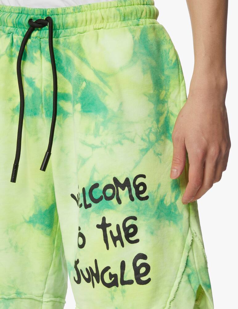 rinascente Disclaimer Pantaloni corti felpa tie dye jungle - verde