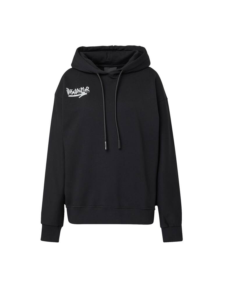 rinascente Disclaimer Felpa con cappuccio over in cotone - nero