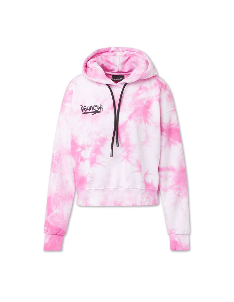 rinascente Disclaimer Crop hoodie in cotton - pink
