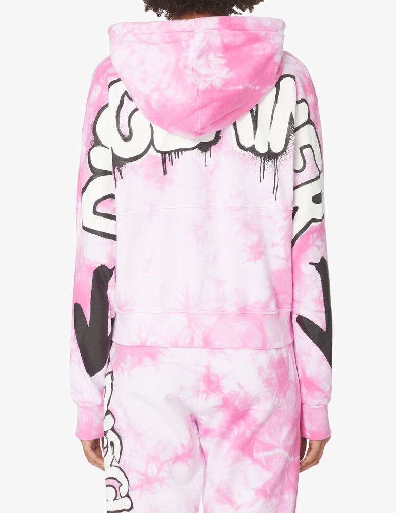 rinascente Disclaimer Crop hoodie in cotton - pink