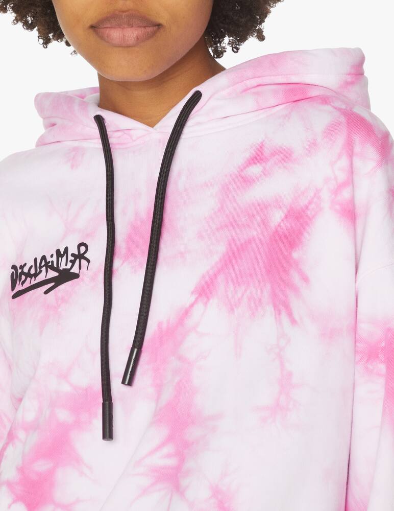 rinascente Disclaimer Crop hoodie in cotton - pink