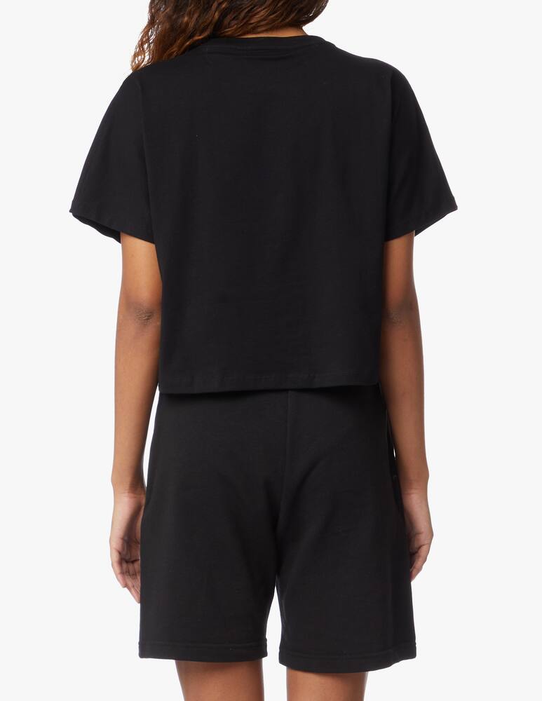 Disclaimer Crop T-shirt in cotton - black - picture 3 Disclaimer Crop T-shirt in cotton - black - picture 3