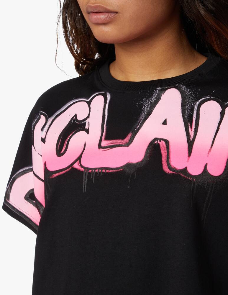 Disclaimer Crop T-shirt in cotton - black - picture 4 Disclaimer Crop T-shirt in cotton - black - picture 4