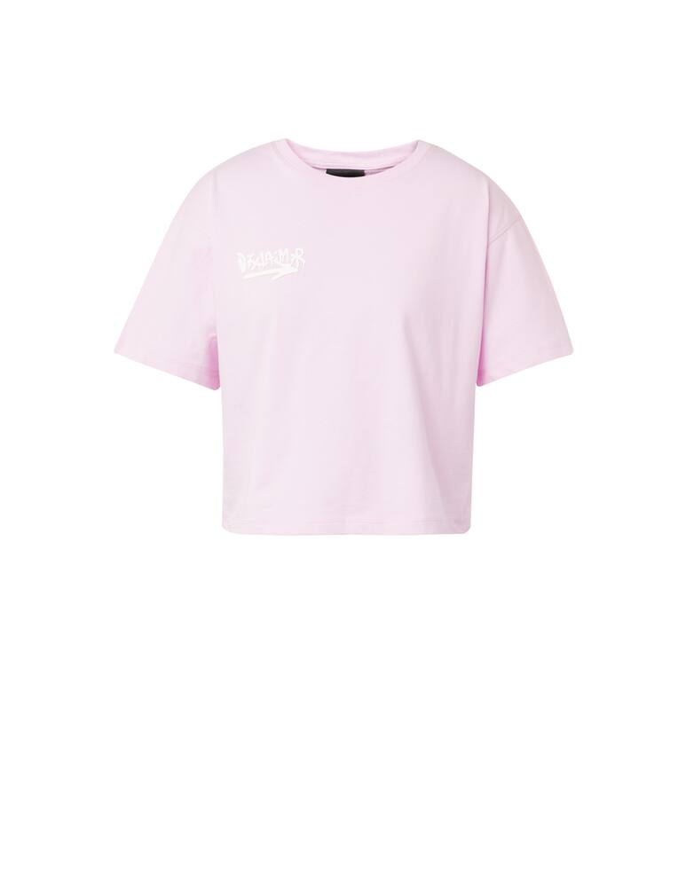 rinascente Disclaimer Maglia corta in cotone - rosa
