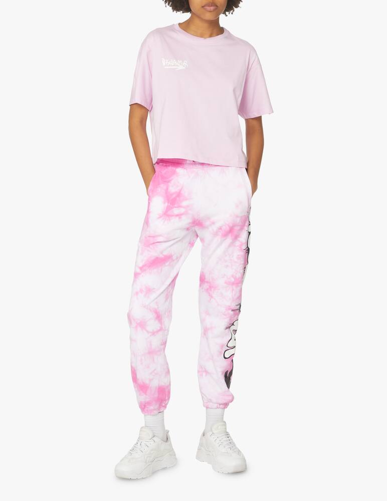 rinascente Disclaimer Maglia corta in cotone - rosa