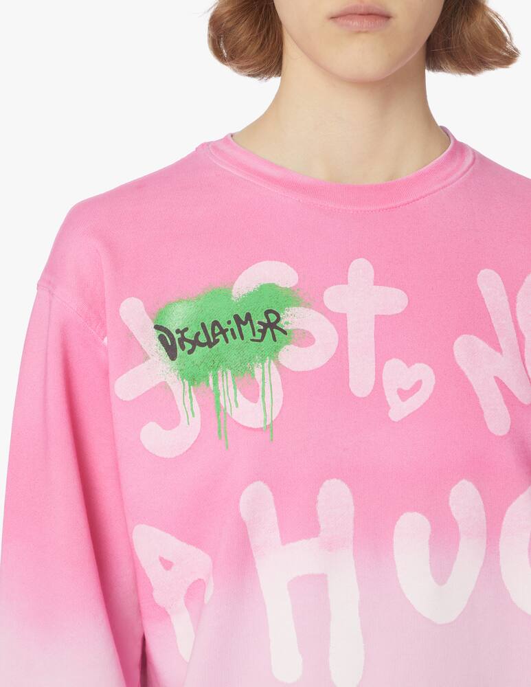 rinascente Disclaimer Cotton crewneck sweatshirt - pink