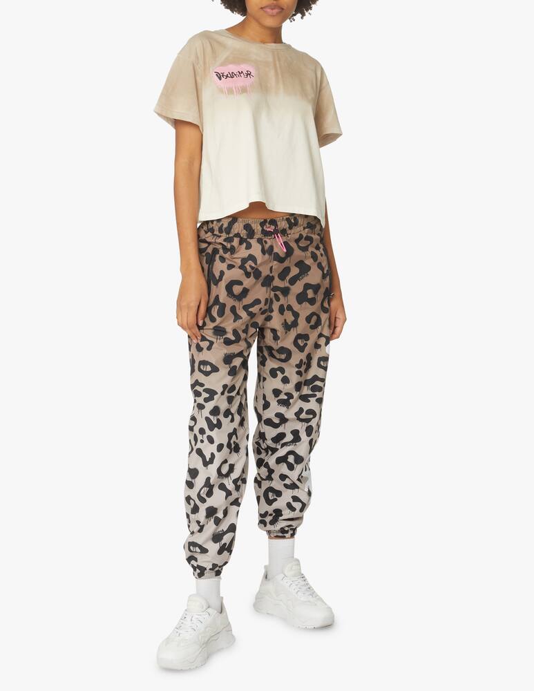 rinascente Disclaimer Crop T-shirt in cotton - green