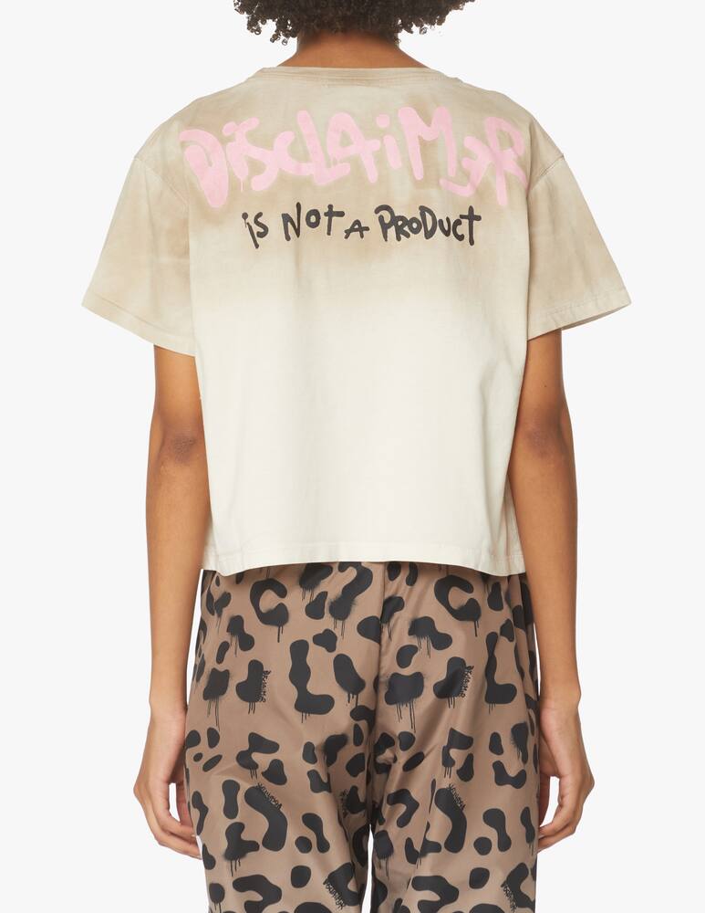 rinascente Disclaimer Crop T-shirt in cotton - green