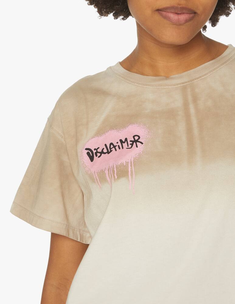 rinascente Disclaimer Crop T-shirt in cotton - green