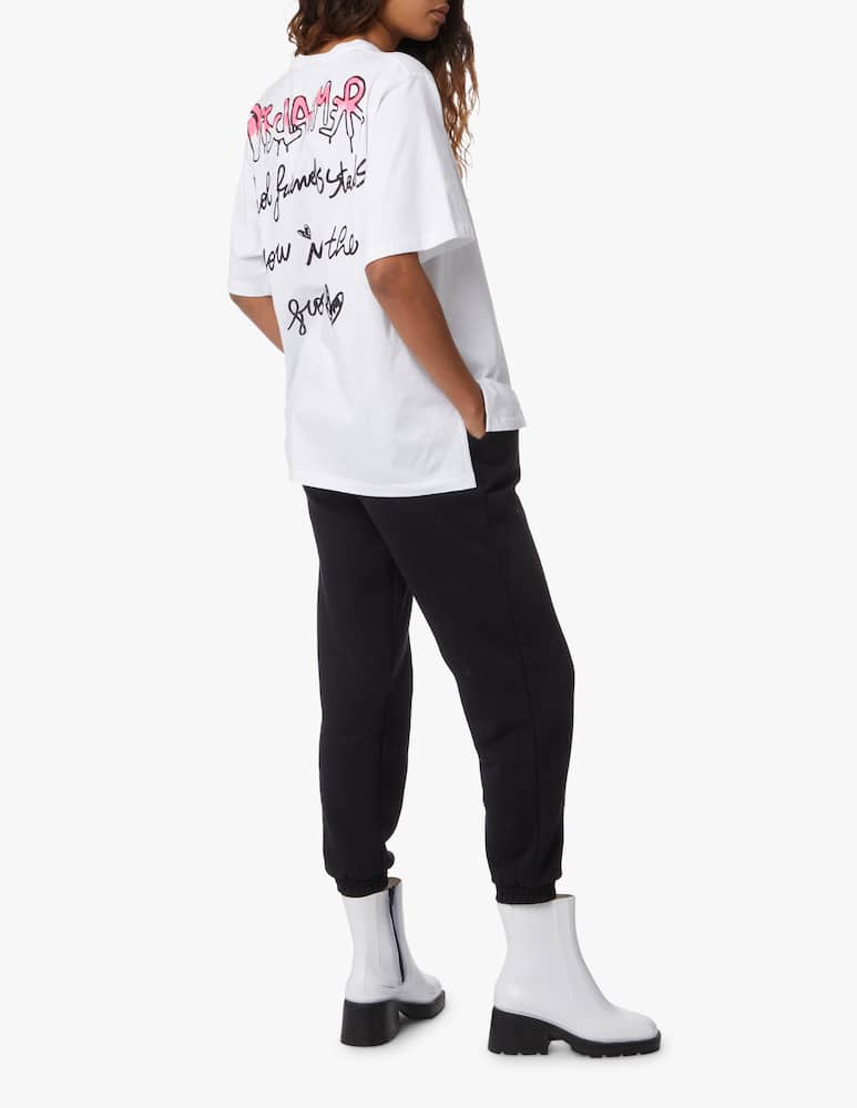 rinascente Disclaimer T-shirt oversized in cotton - white