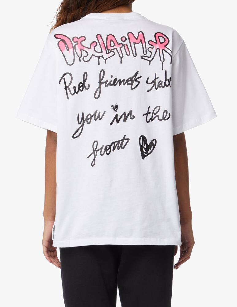 rinascente Disclaimer T-shirt oversized in cotton - white