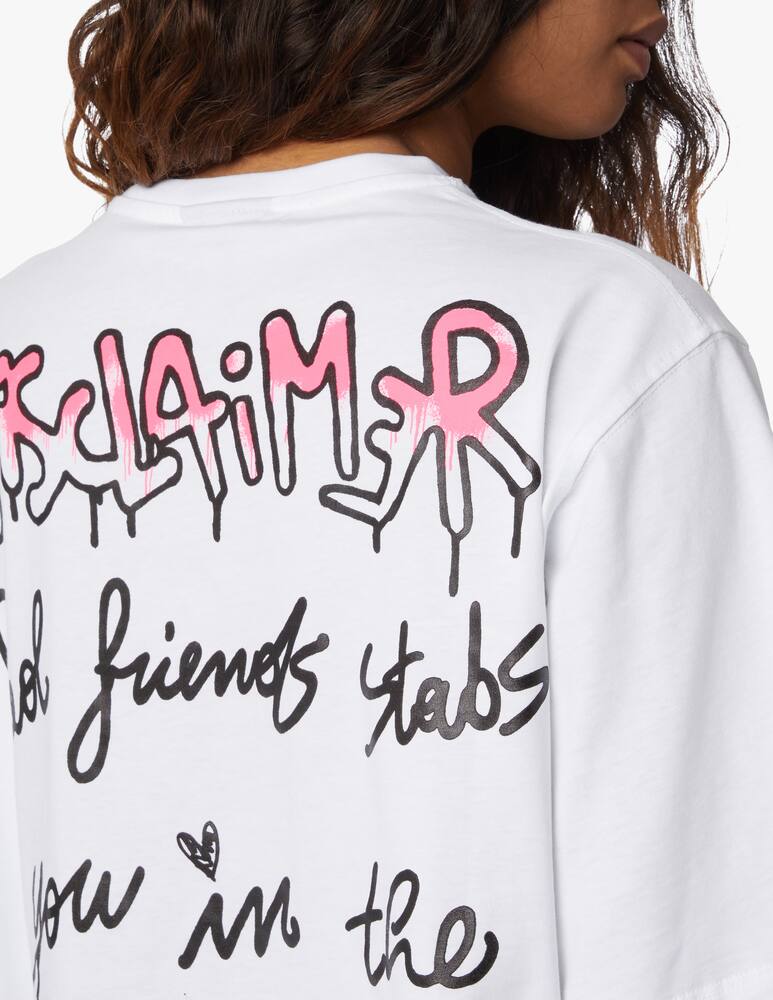 rinascente Disclaimer T-shirt oversized in cotton - white