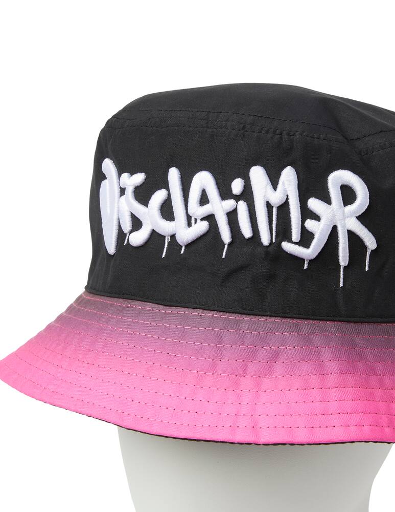 rinascente Disclaimer Cotton bucket hat - black