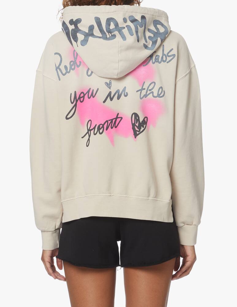 rinascente Disclaimer Crop hoodie in cotton - beige