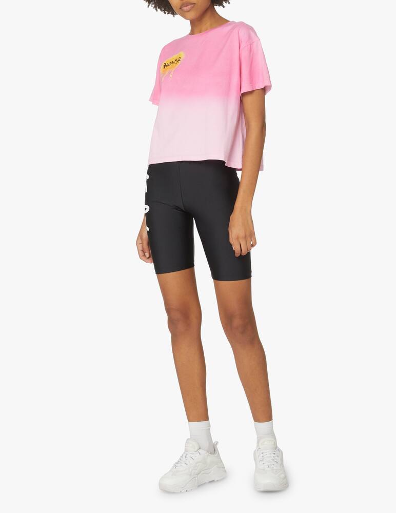 rinascente Disclaimer Maglia corta in cotone - rosa