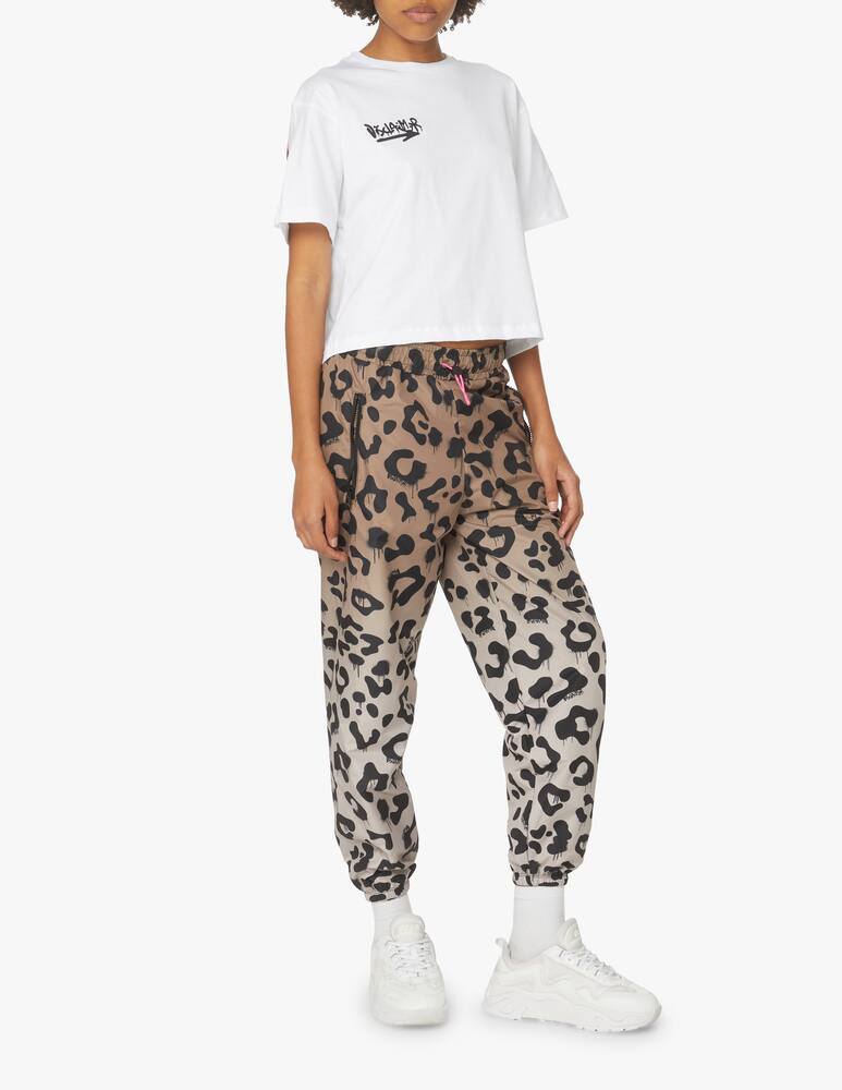 rinascente Disclaimer Crop T-shirt in cotton - white