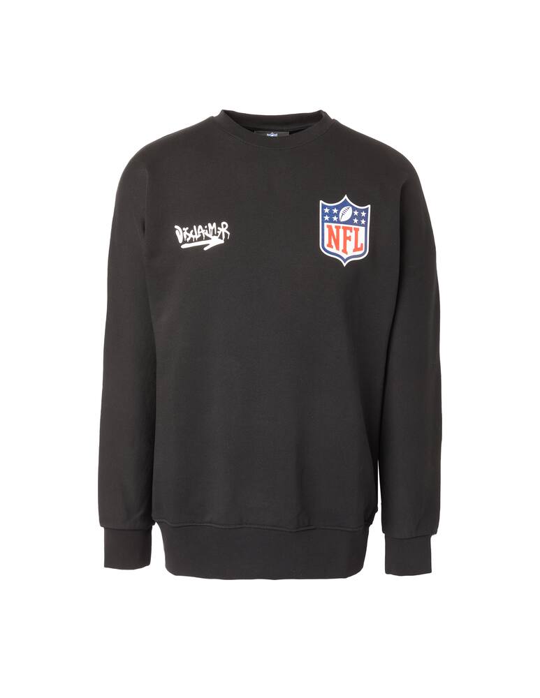 rinascente Disclaimer Felpa girocollo nfl + disclaimer back - nero