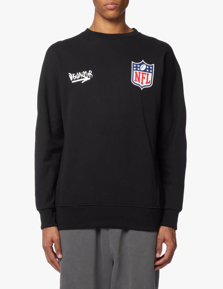 rinascente Disclaimer Felpa girocollo nfl + disclaimer back - nero