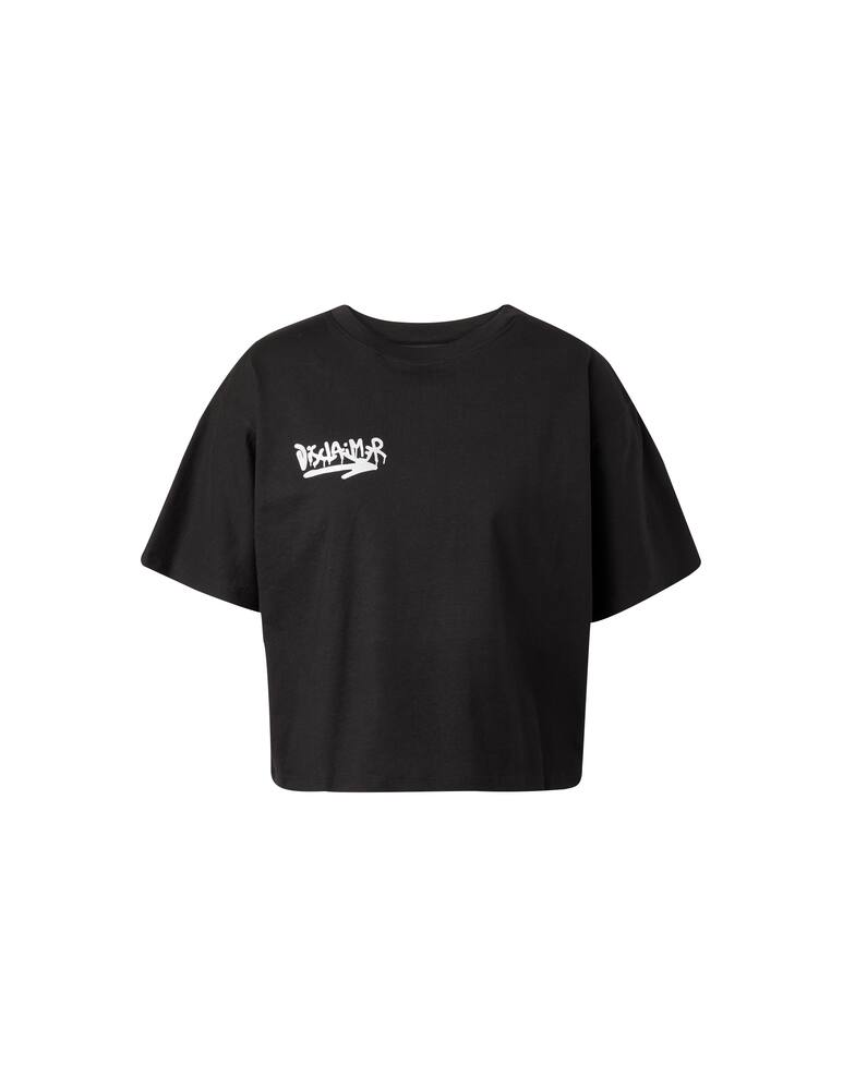 rinascente Disclaimer Maglia corta in cotone - nero