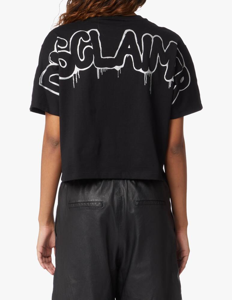 rinascente Disclaimer Maglia corta in cotone - nero