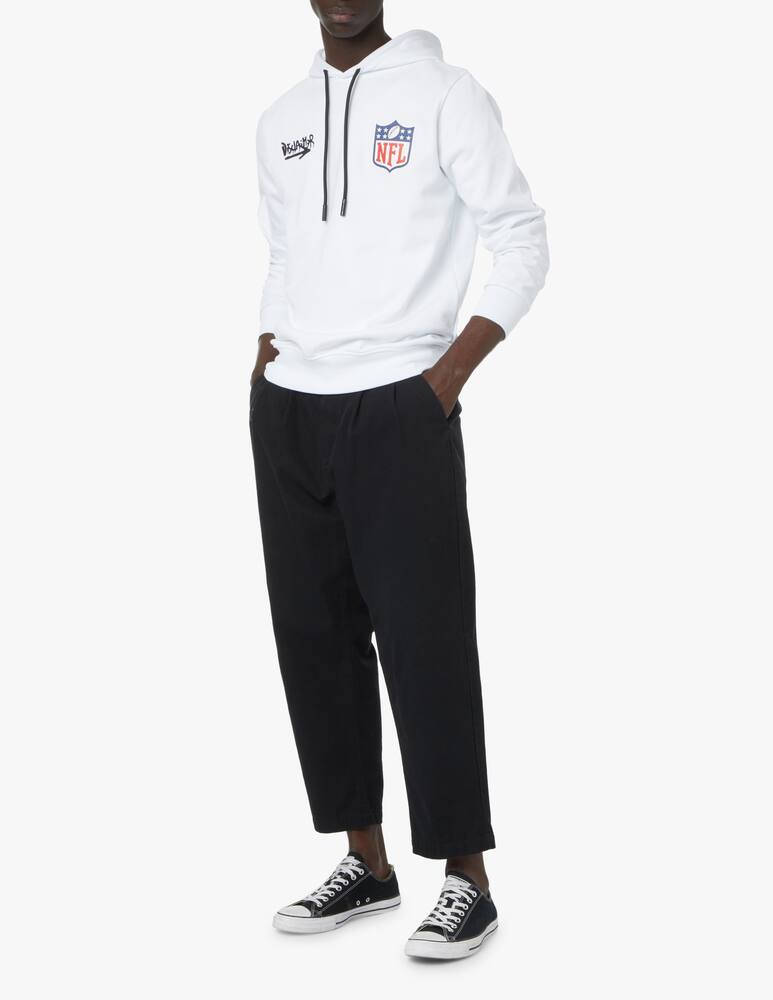 rinascente Disclaimer Felpa con cappuccio nfl back - bianco