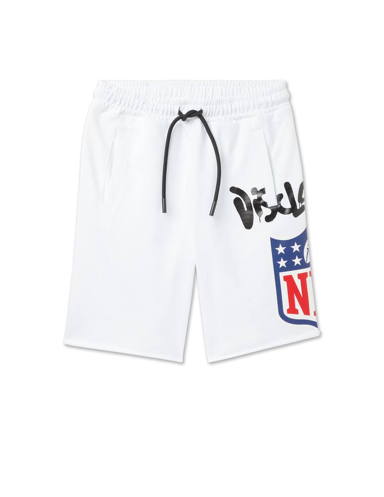 rinascente Disclaimer Pantaloni corti felpa logo nfl - bianco