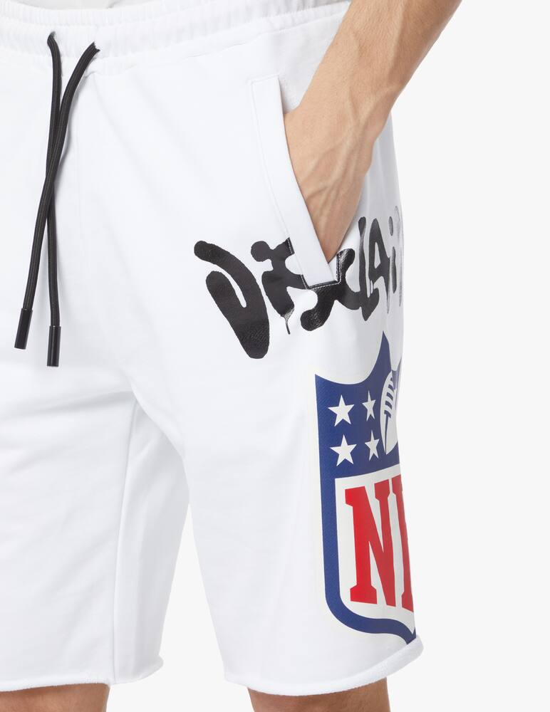rinascente Disclaimer Pantaloni corti felpa logo nfl - bianco