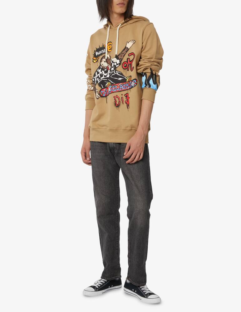 rinascente Disclaimer Felpa skate con cappuccio - Oliva