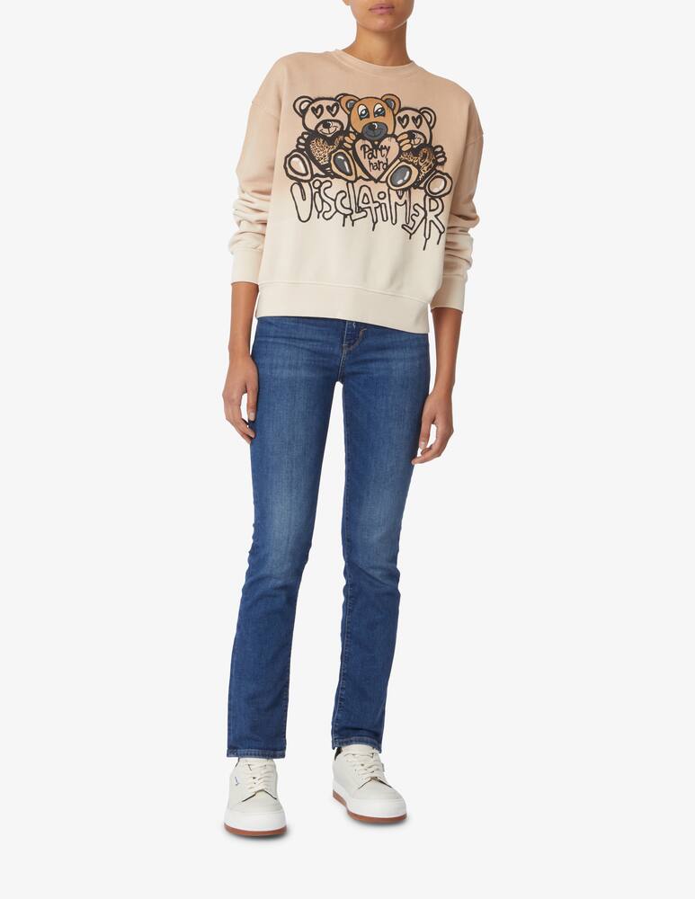 rinascente Disclaimer Crewneck sweatshirt in cotton with teddy bears - Beige