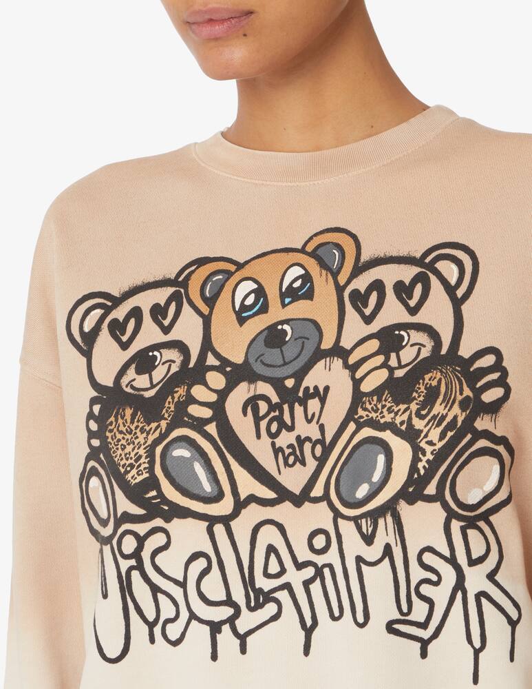 rinascente Disclaimer Crewneck sweatshirt in cotton with teddy bears - Beige